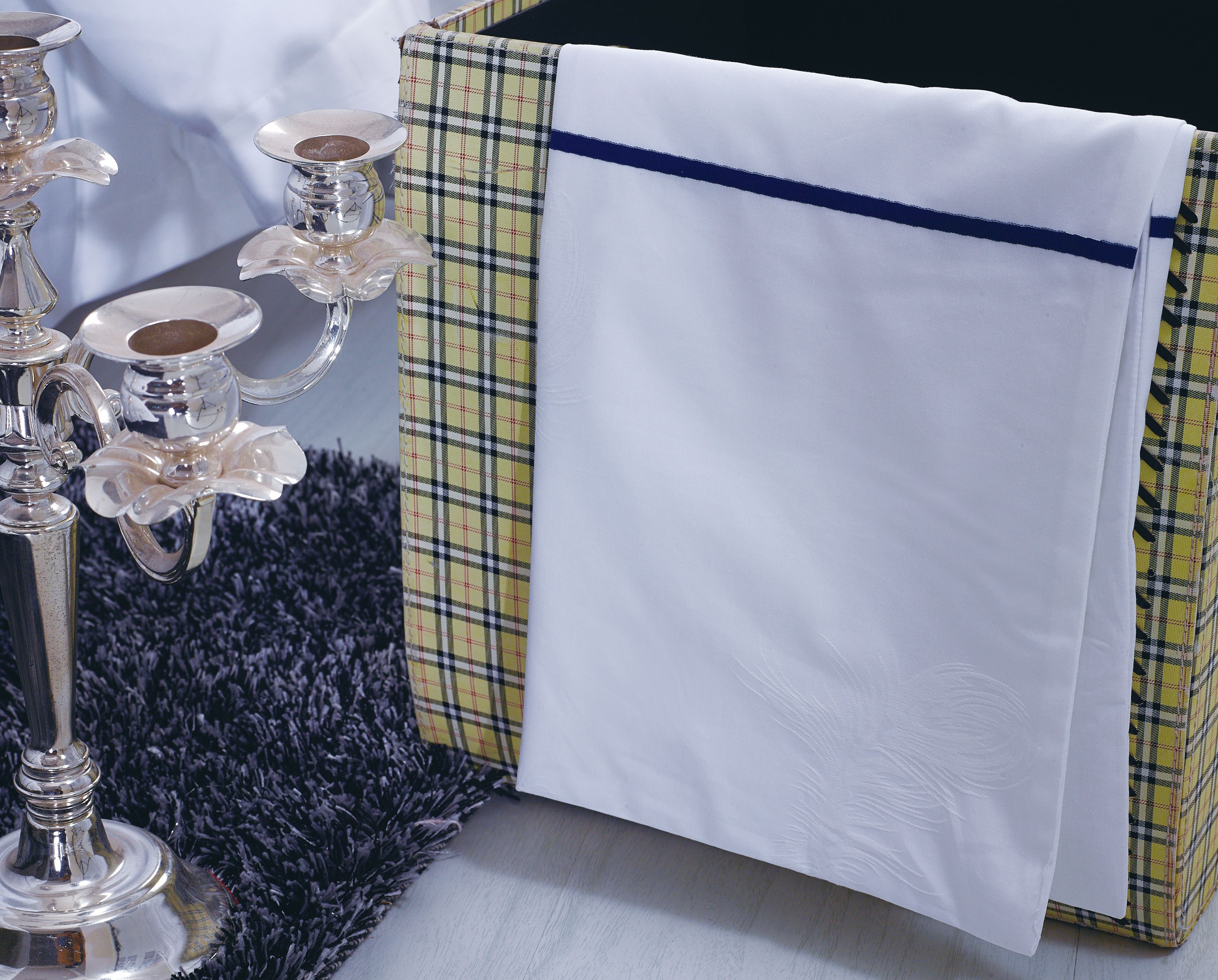 REAL TEXTILESpecial Offer. Hotel 100% Cotton White 350 Thread Count Yarn-dyed Bedding Sets