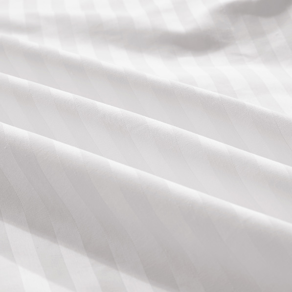 REAL TEXTILE Hotel 100% Cotton WhiteSatin Stripe 5mm/10mm/30mm,400 Thread Count Bedding Sets