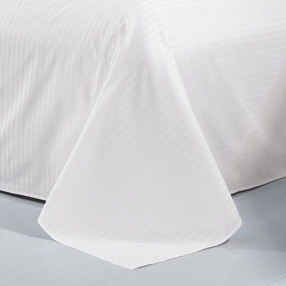 REAL TEXTILE Hotel 100% Cotton WhiteSatin Stripe 5mm/10mm/30mm,400 Thread Count Bedding Sets