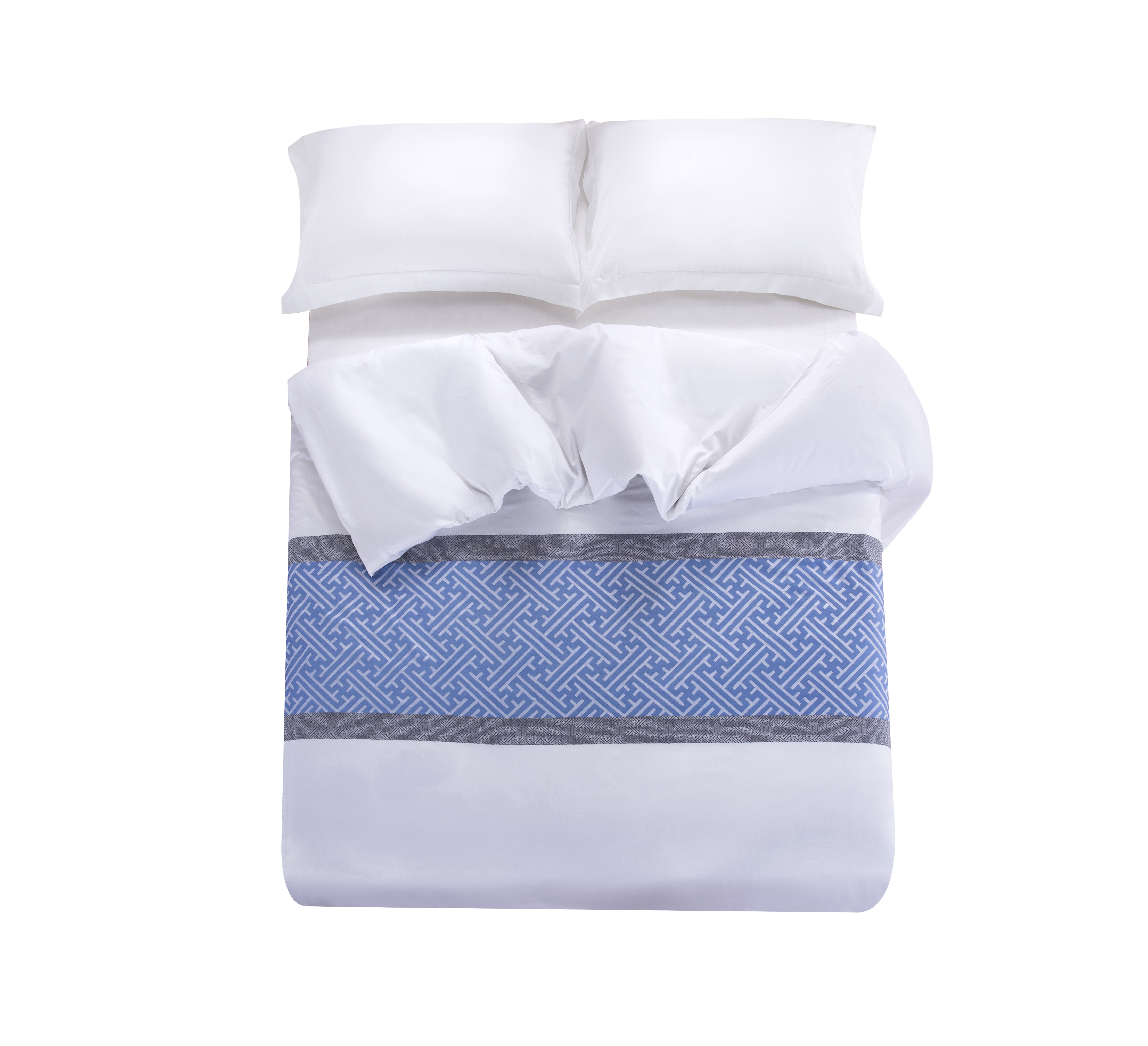 REAL TEXTILESpecial Offer. Hotel 100% Cotton White 350 Thread Count Yarn-dyed Bedding Sets