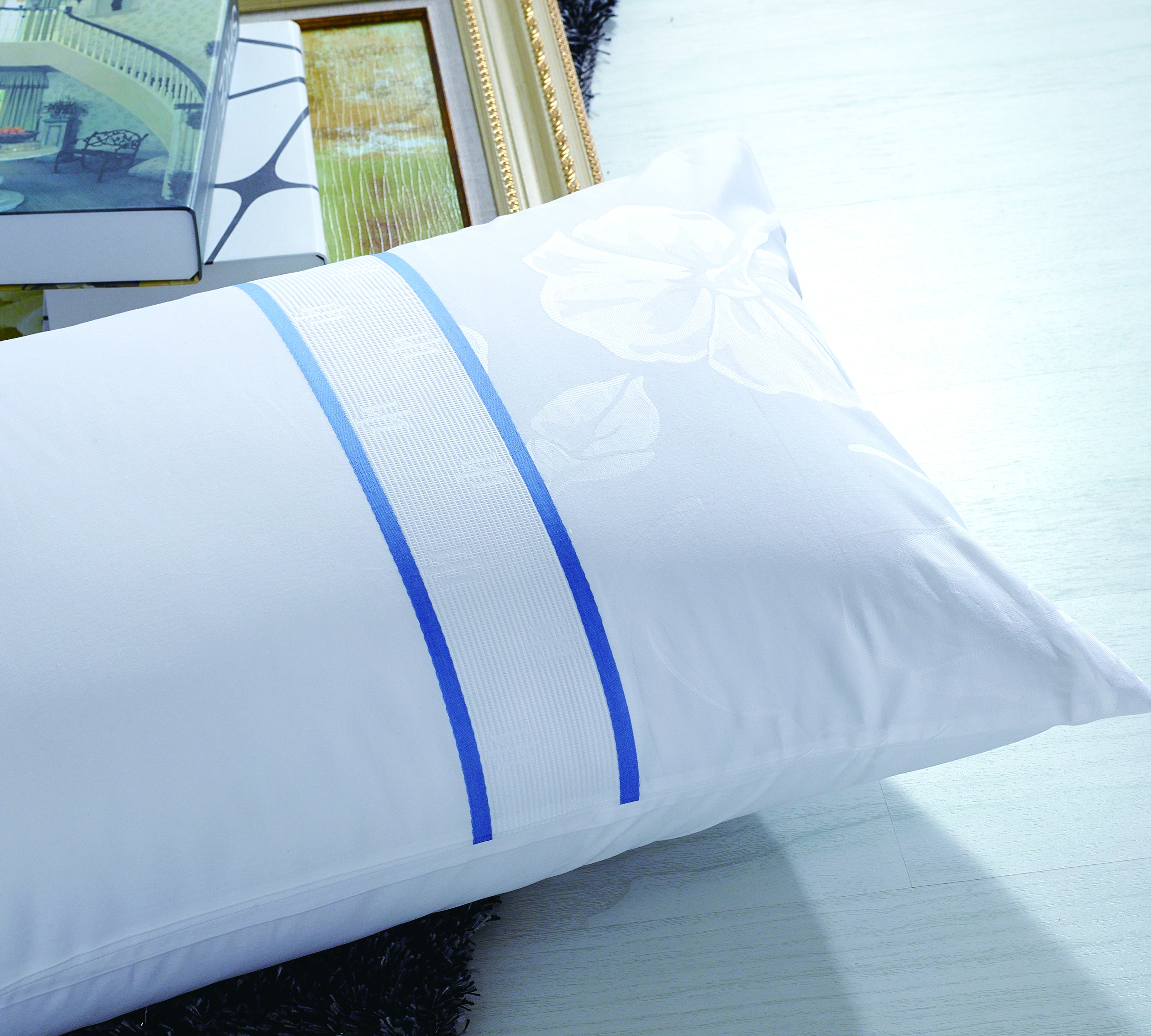 REAL TEXTILESpecial Offer. Hotel 100% Cotton White 400 Thread Count Yarn-dyed Bedding Sets