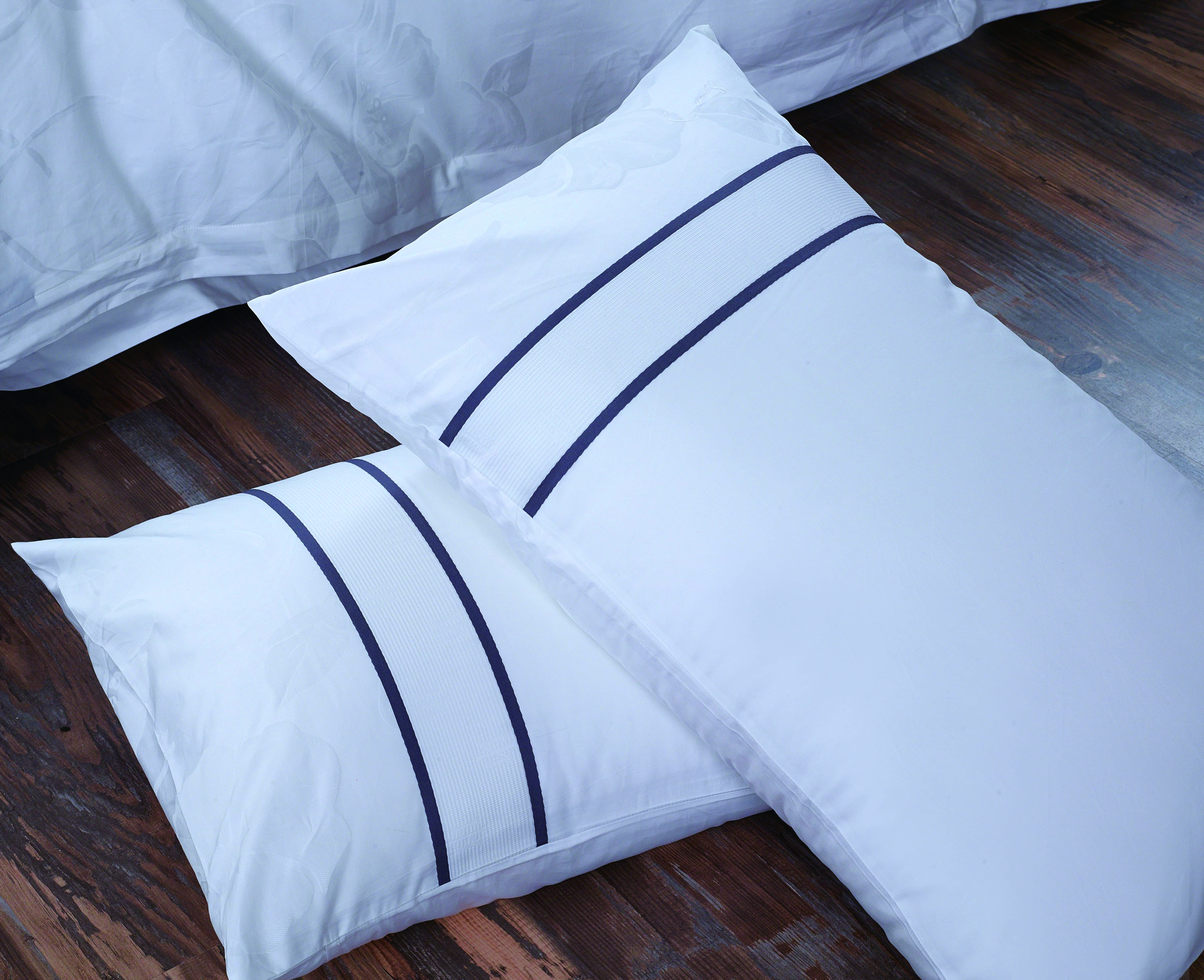 REAL TEXTILESpecial Offer. Hotel 100% Cotton White 350 Thread Count Yarn-dyed Bedding Sets