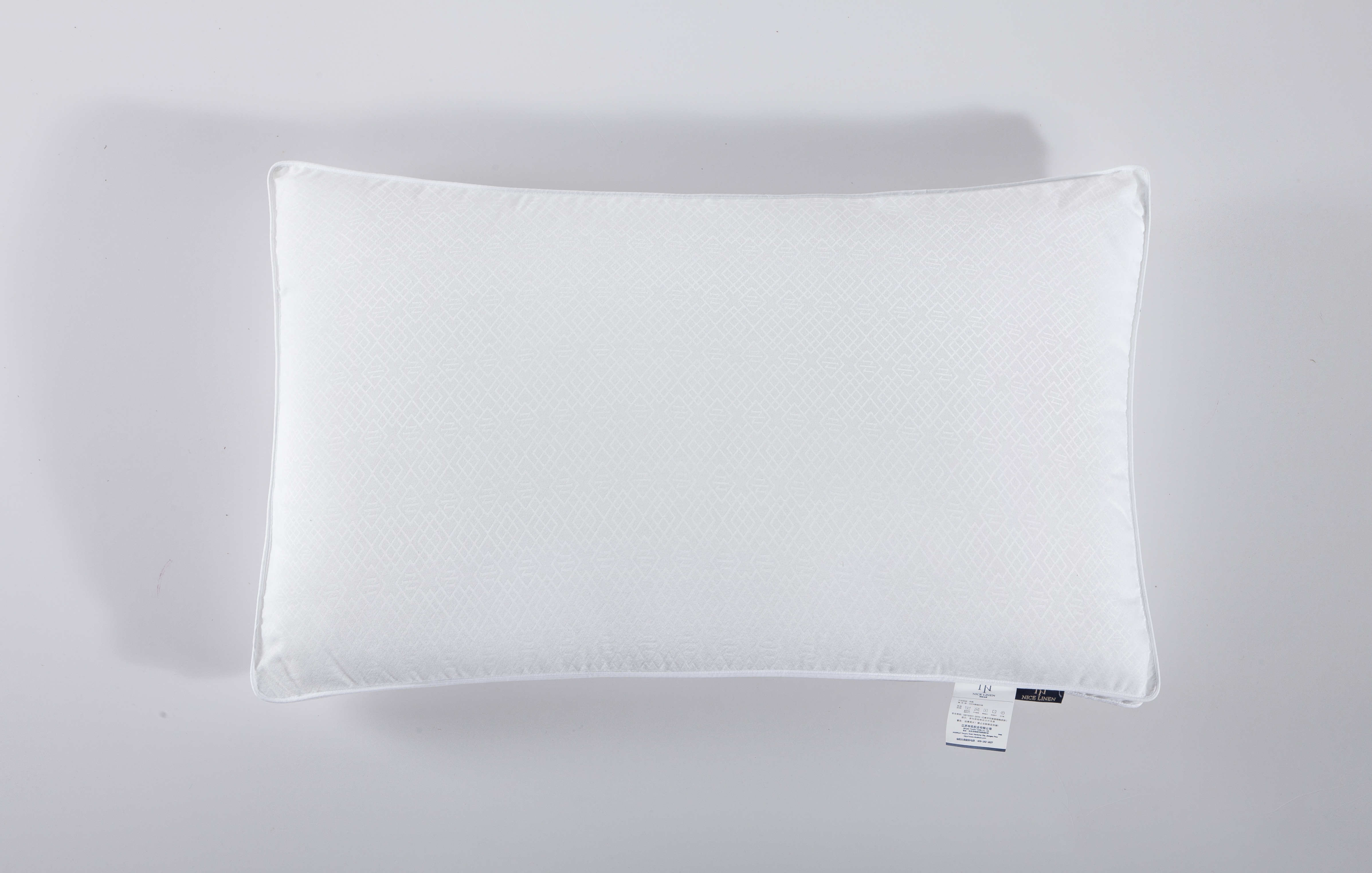 REAL TEXTILE Double PipingHotel BedroomPillow, 100% Cotton, MicrofiberFilling 