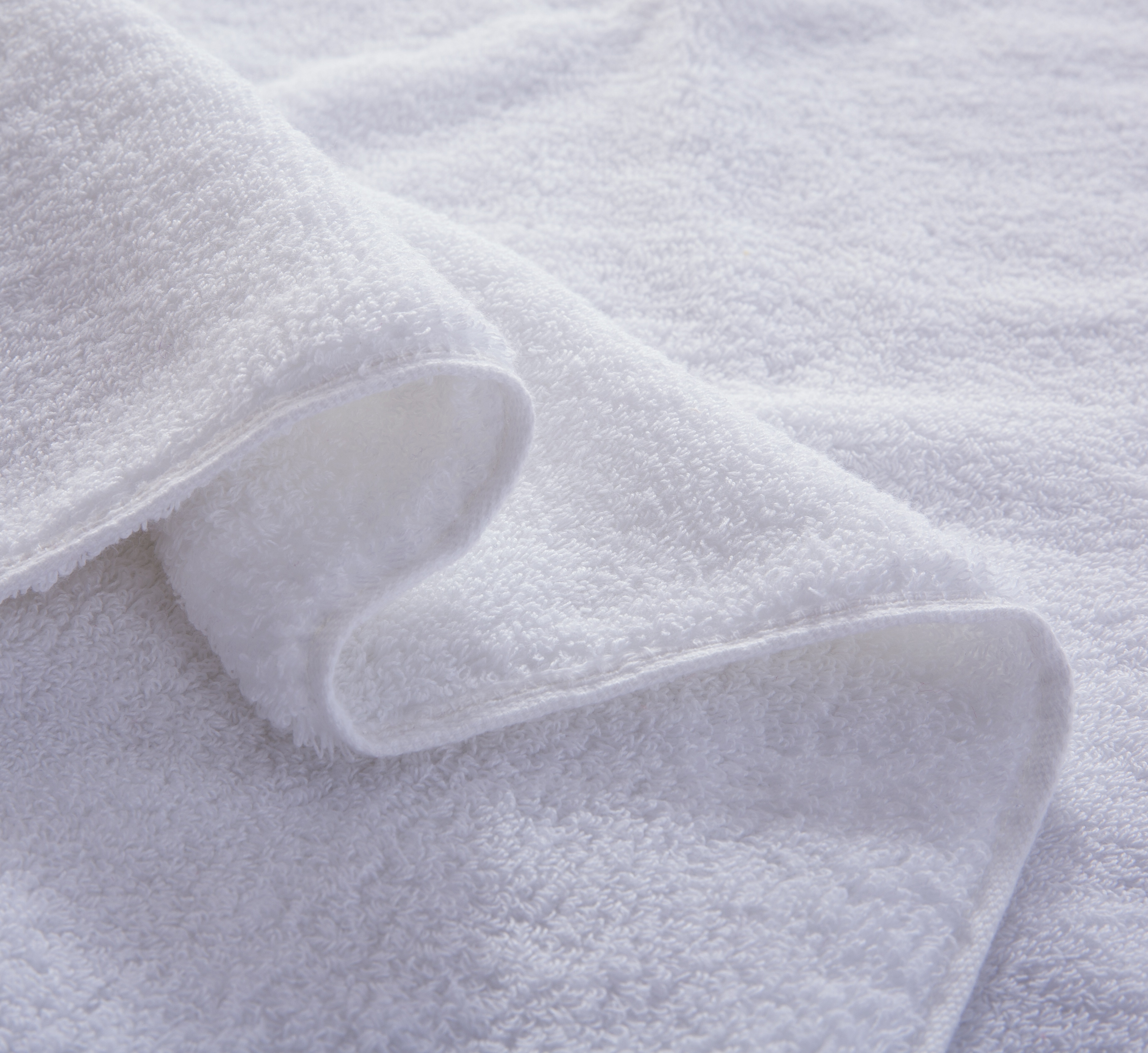 REAL TEXTILE Hotel Bathroom Towels 100% Cotton 16s Single Loop White Plain