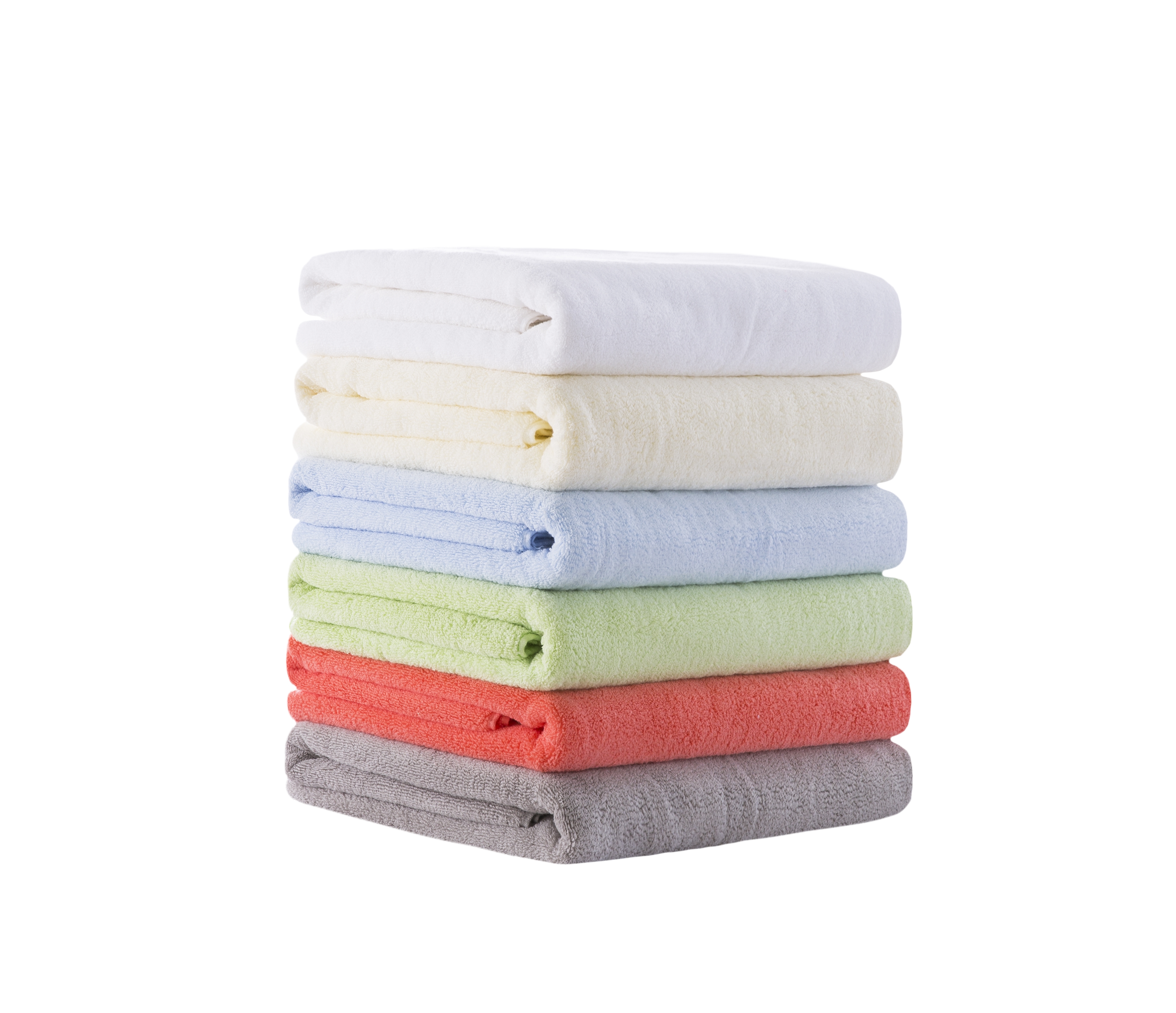 REAL TEXTILE Hotel Bathroom Towels 100% Cotton 21s Double Loops WhitePlain