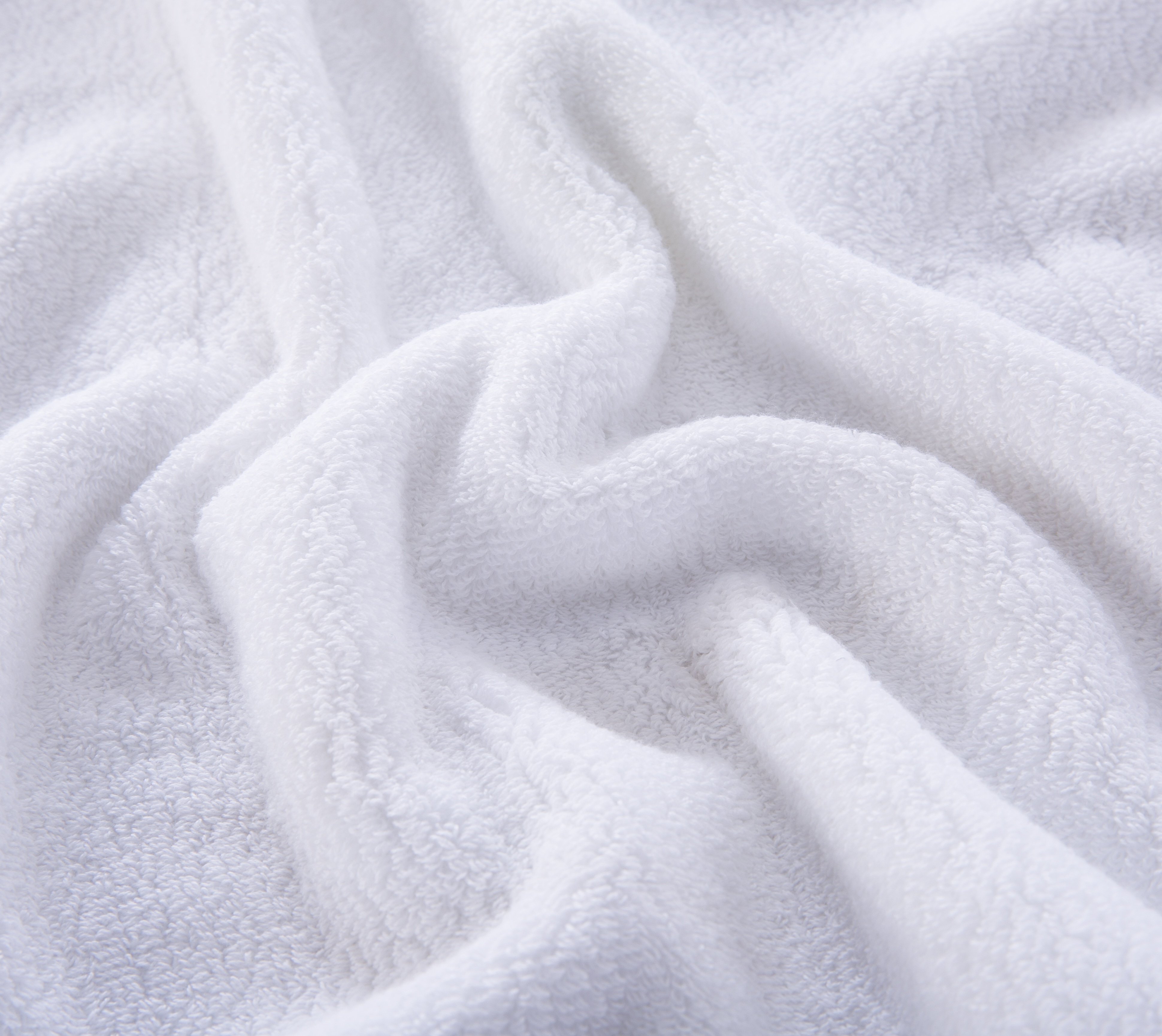 REAL TEXTILE Hotel Bathroom Towels 100% Cotton 21s Double Loops WhitePlain