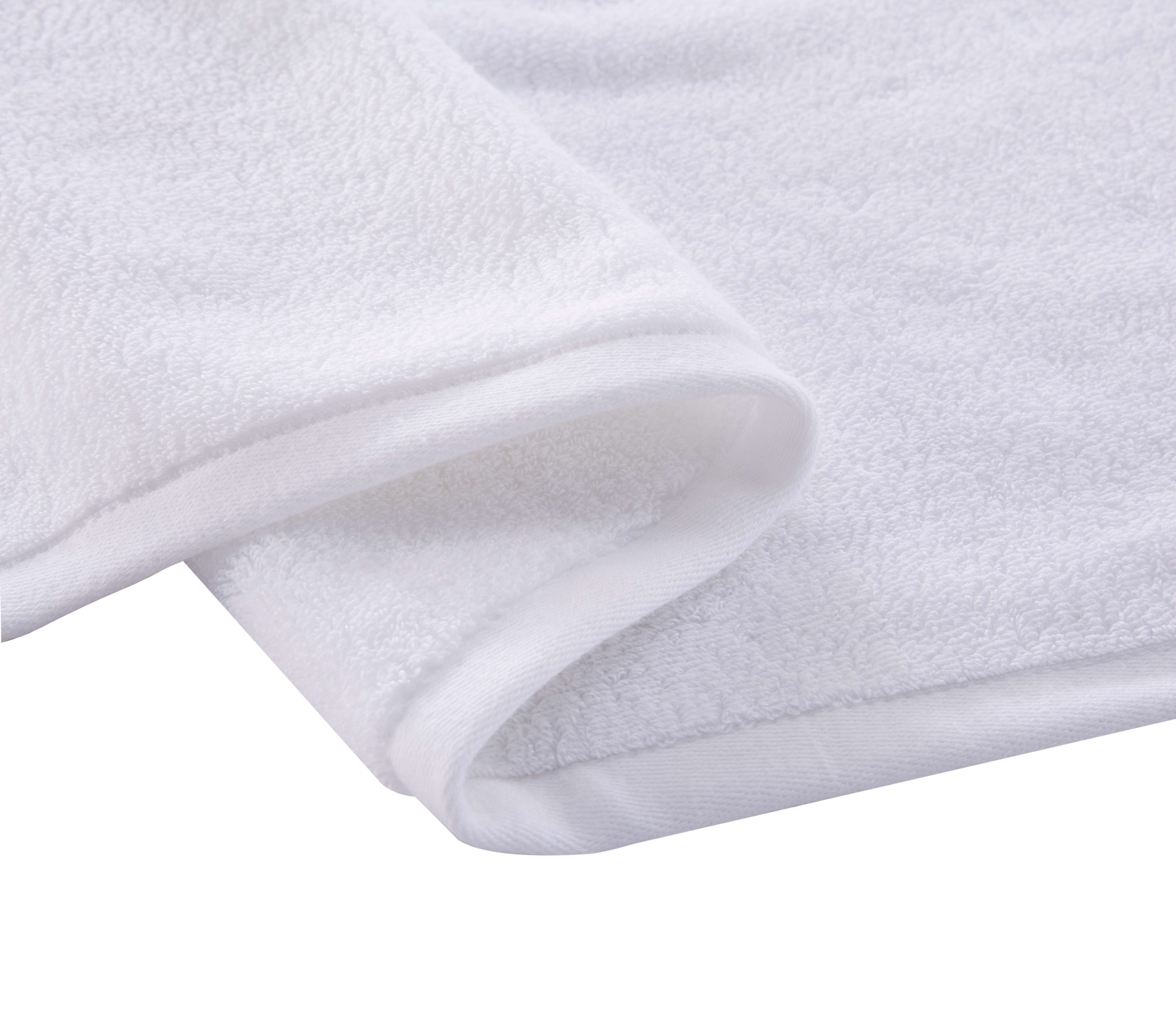 REAL TEXTILE Hotel Bathroom Towels 100% Cotton 21s Double Loops WhitePlain