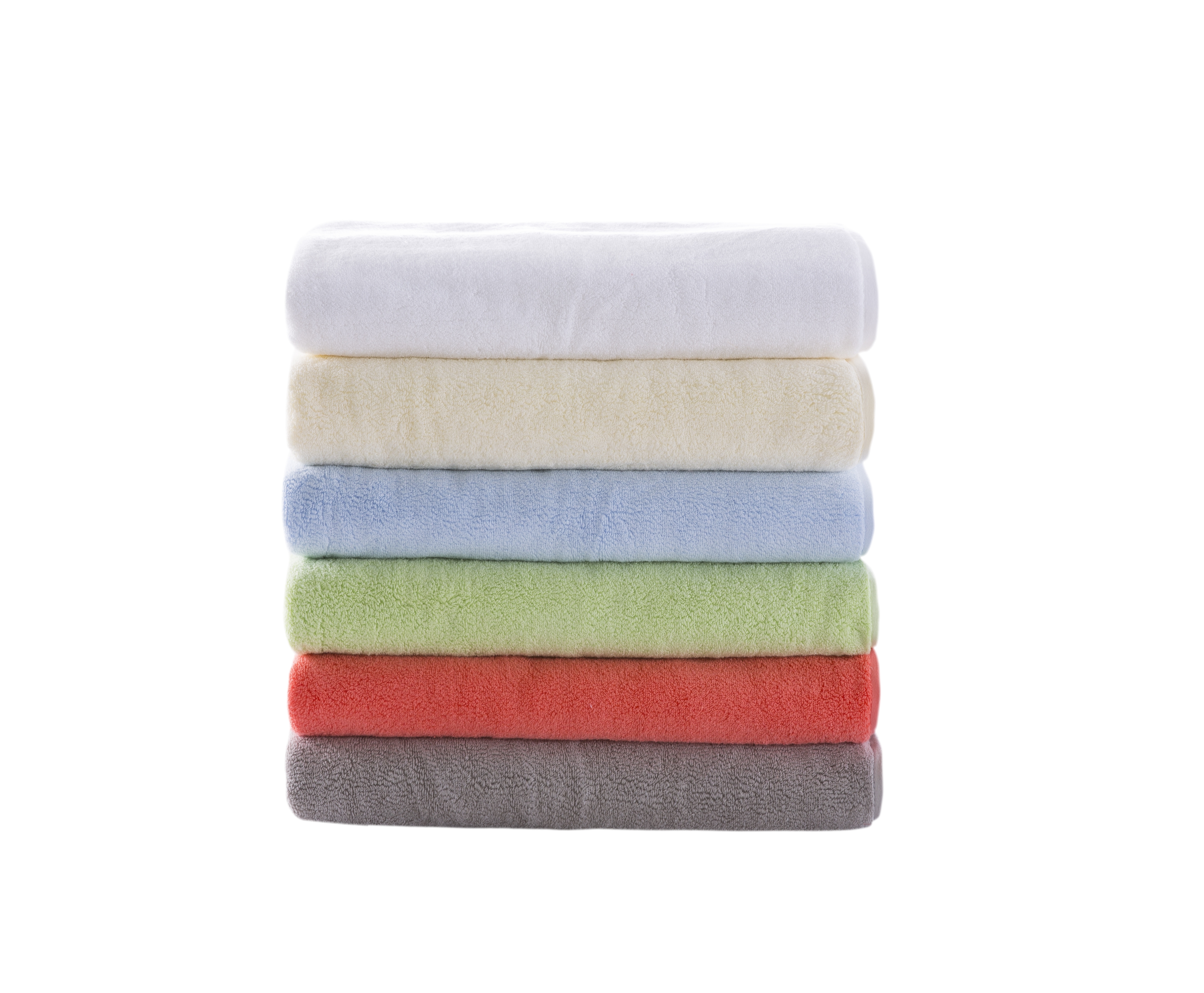 REAL TEXTILE Hotel Bathroom Towels 100% Cotton 32s Double Loops WhitePlain