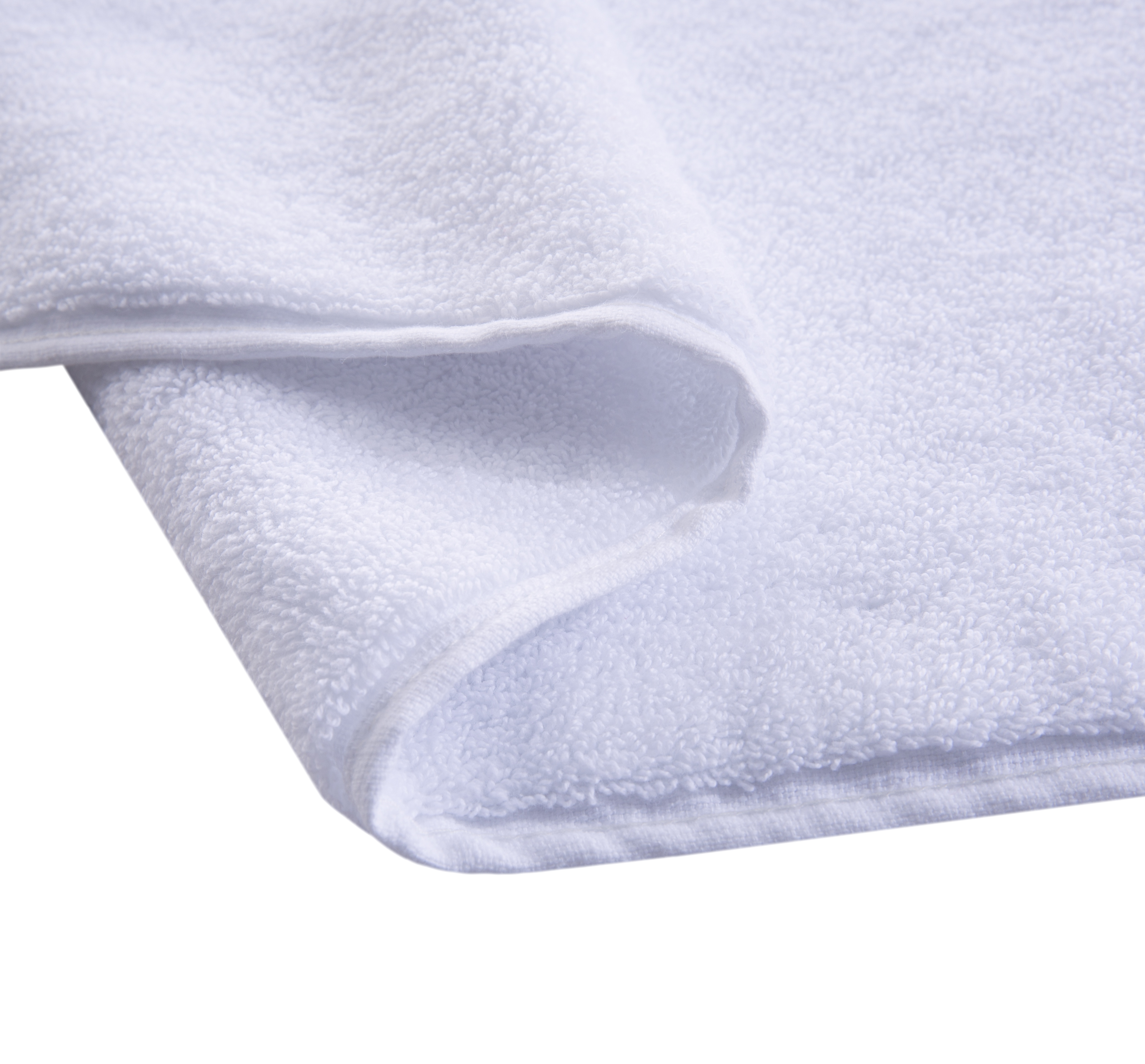 REAL TEXTILE Hotel Bathroom Towels 100% Cotton 32s Double Loops White Jacquard